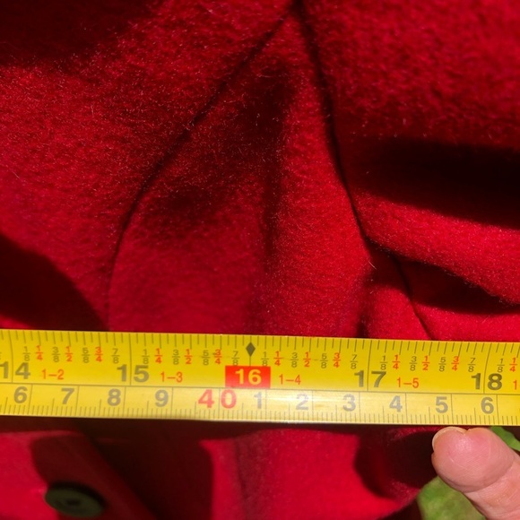 Le Chateau Red Vibrant Wool Blend Pea Coat size medium - Picture 11 of 11
